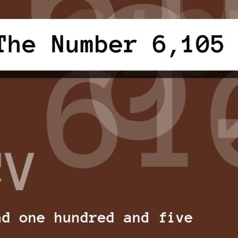 About The Number 6,105