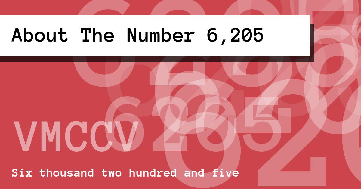 About The Number 6,205