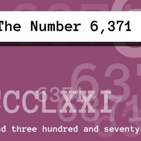 About The Number 6,371