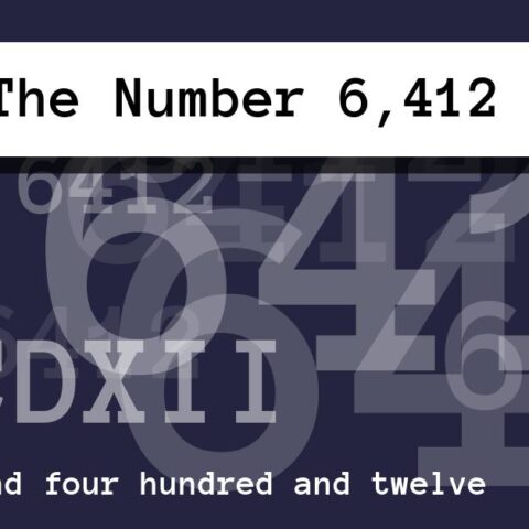 About The Number 6,412