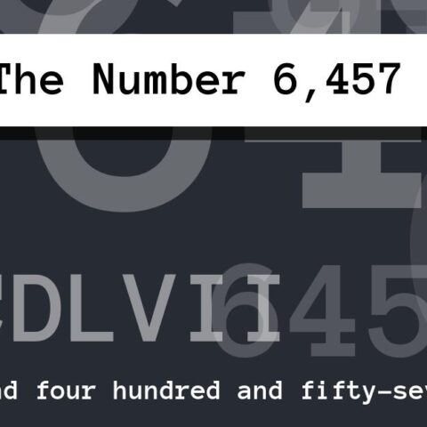 About The Number 6,457