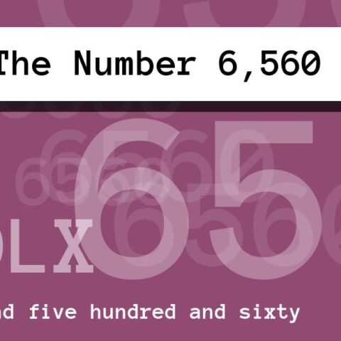 About The Number 6,560