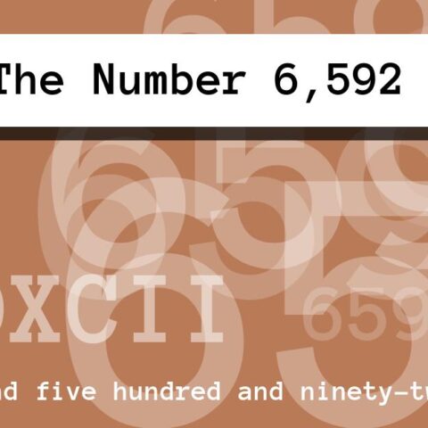 About The Number 6,592