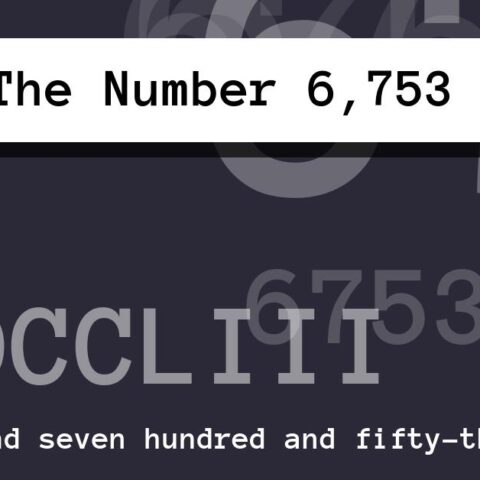 About The Number 6,753