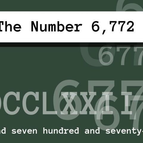 About The Number 6,772