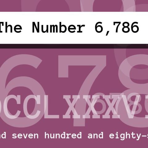 About The Number 6,786