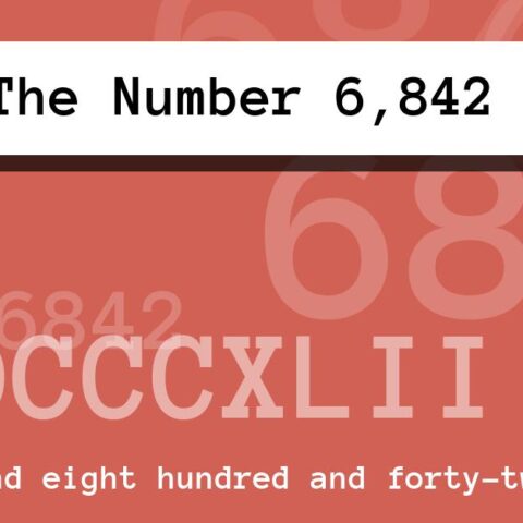 About The Number 6,842