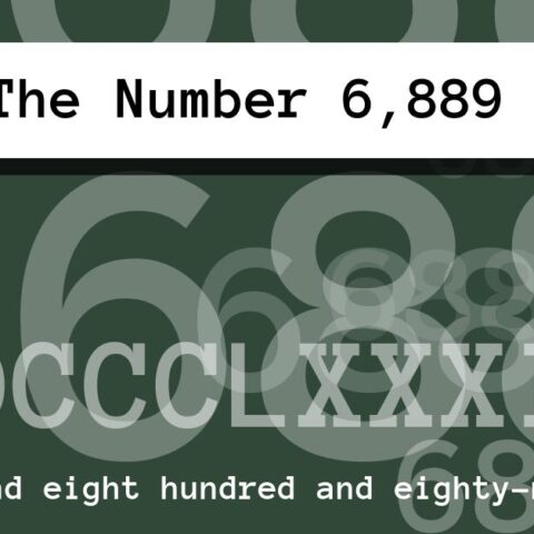 About The Number 6,889