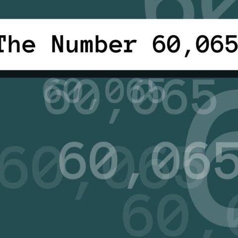 About The Number 60,065