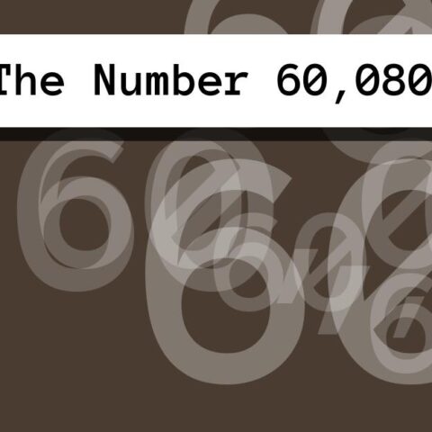 About The Number 60,080
