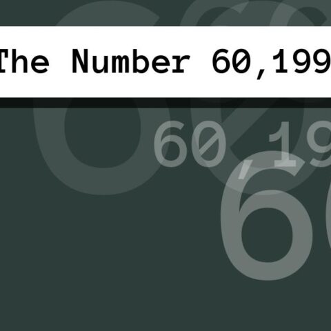 About The Number 60,199