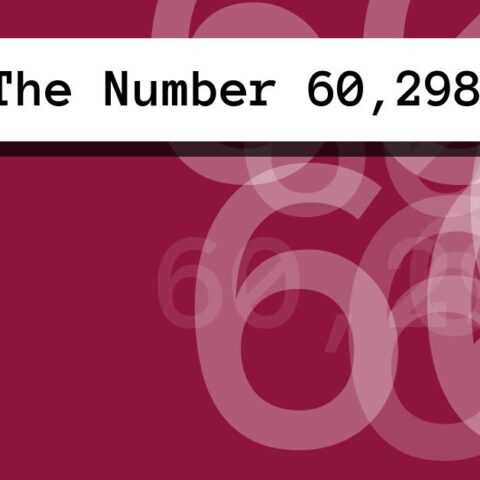 About The Number 60,298