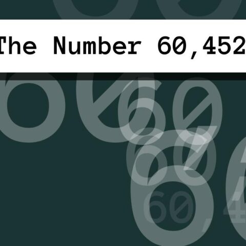 About The Number 60,452