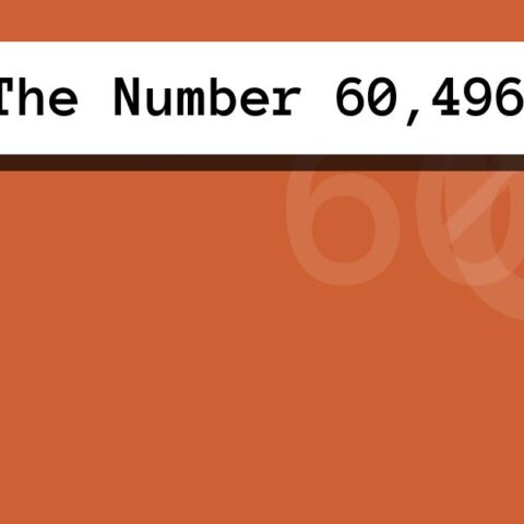 About The Number 60,496