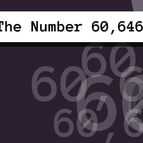 About The Number 60,646