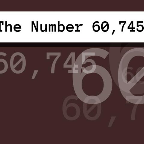 About The Number 60,745