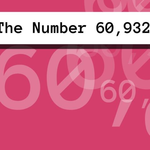 About The Number 60,932