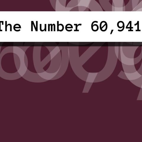 About The Number 60,941