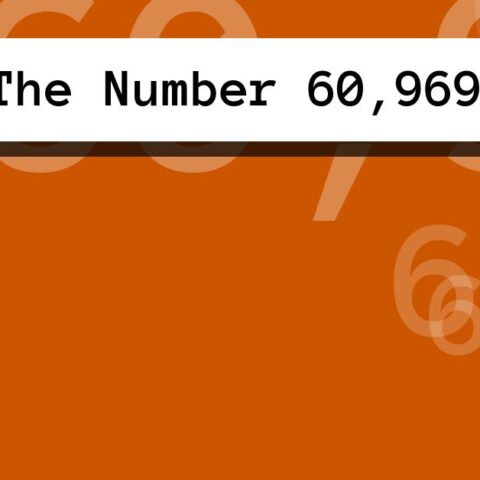 About The Number 60,969