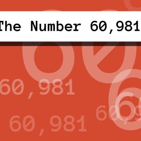 About The Number 60,981
