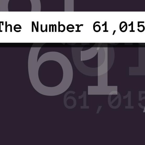 About The Number 61,015