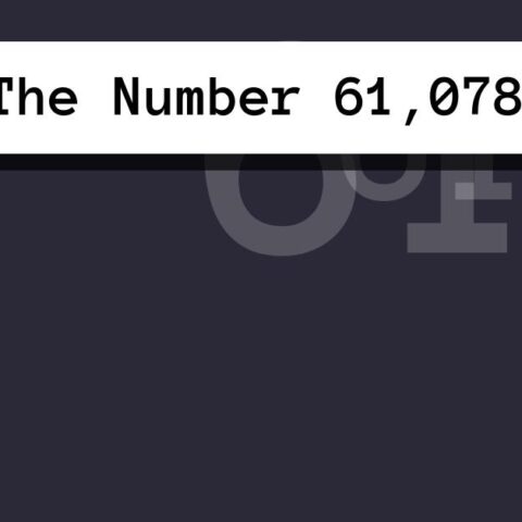About The Number 61,078