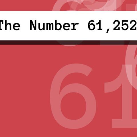 About The Number 61,252