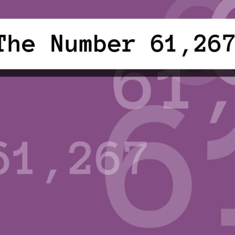 About The Number 61,267