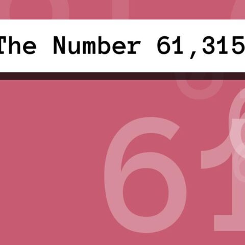About The Number 61,315