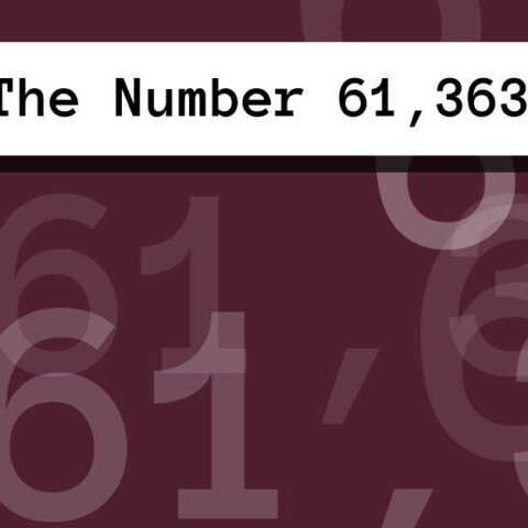 About The Number 61,363