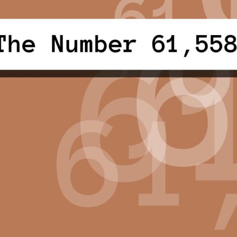 About The Number 61,558