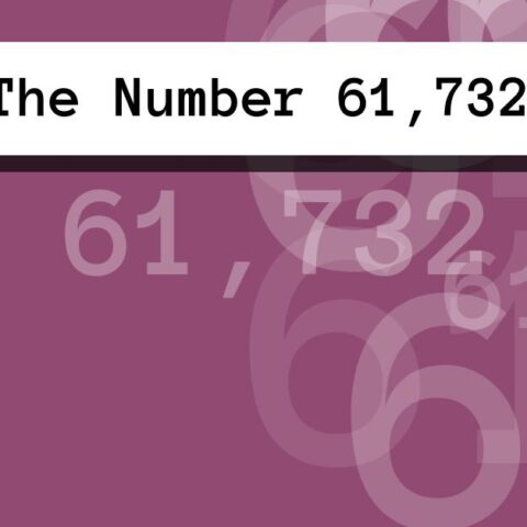 About The Number 61,732