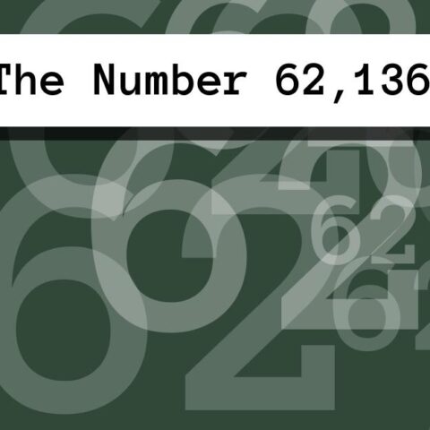 About The Number 62,136
