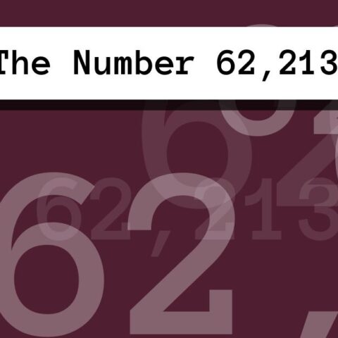 About The Number 62,213