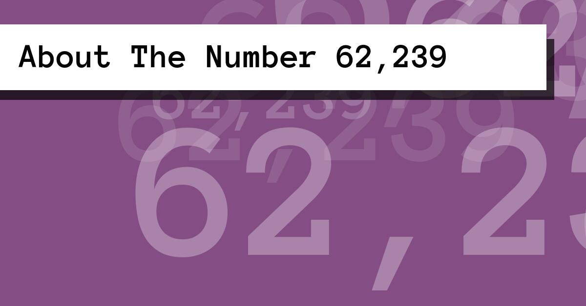 About The Number 62,239