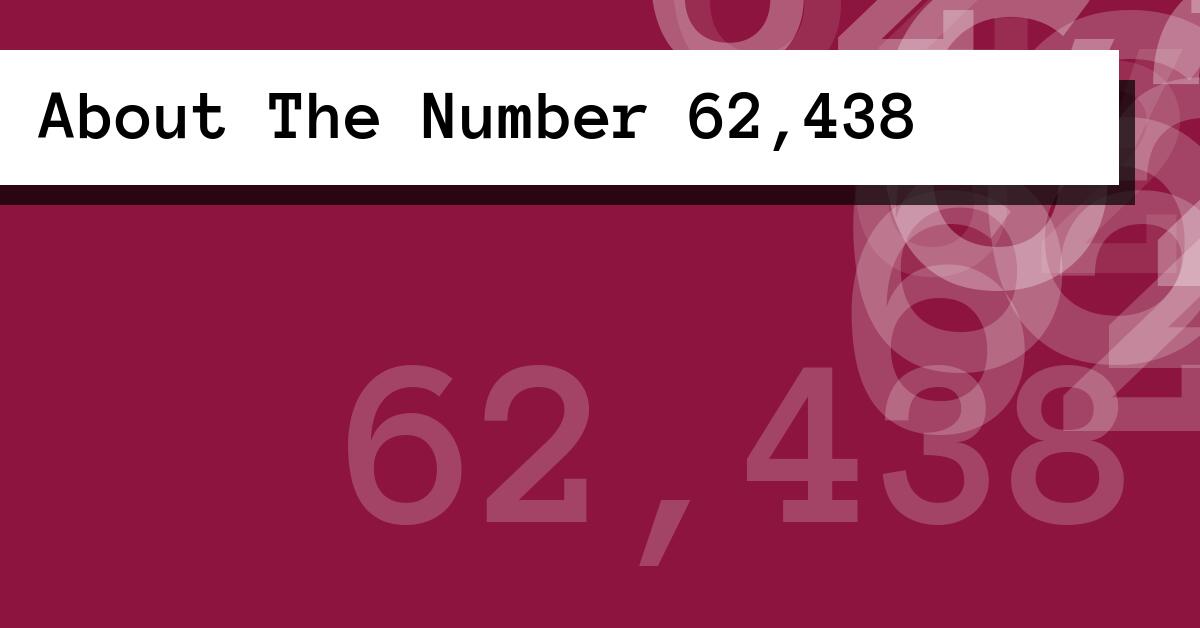 About The Number 62,438