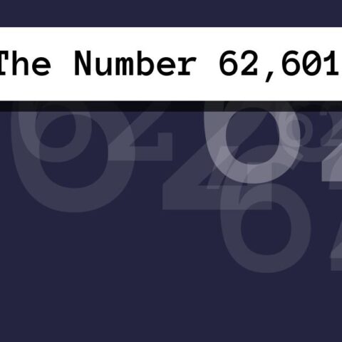 About The Number 62,601