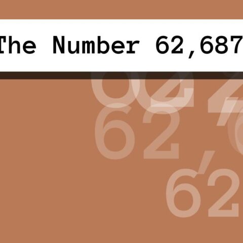 About The Number 62,687