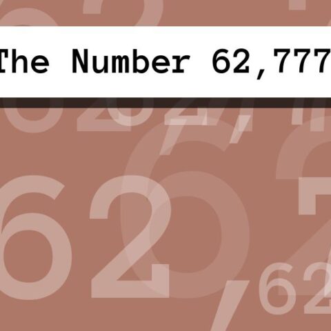 About The Number 62,777