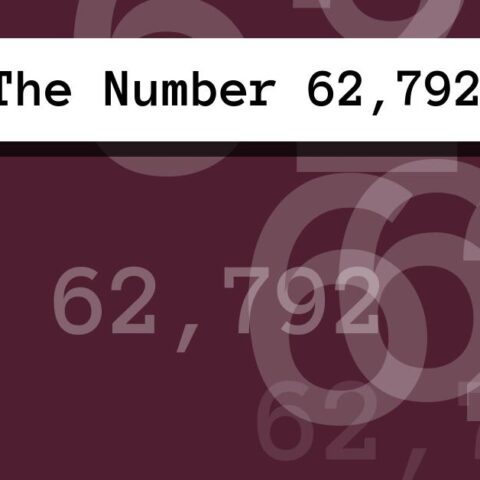 About The Number 62,792