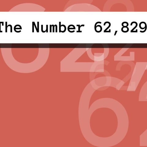 About The Number 62,829