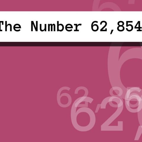 About The Number 62,854