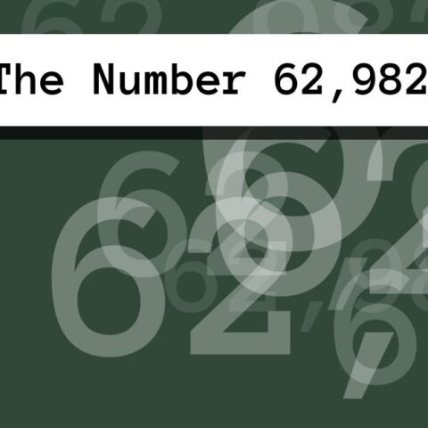 About The Number 62,982