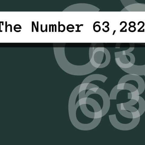 About The Number 63,282