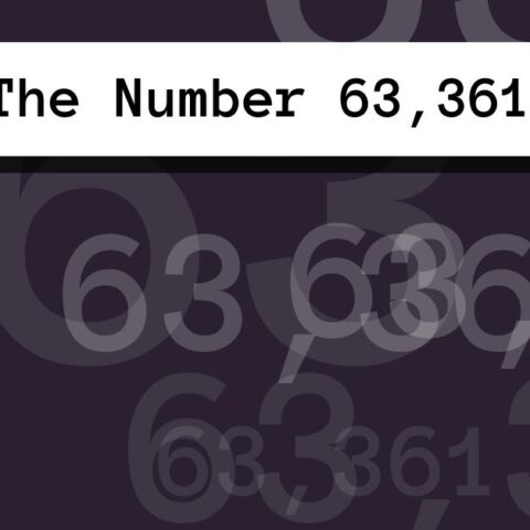 About The Number 63,361