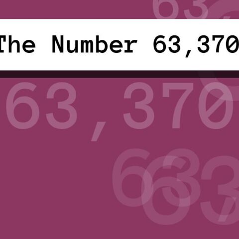 About The Number 63,370
