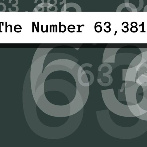 About The Number 63,381