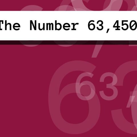 About The Number 63,450