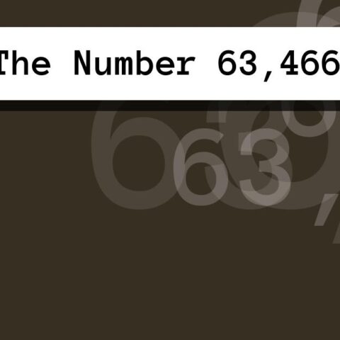 About The Number 63,466