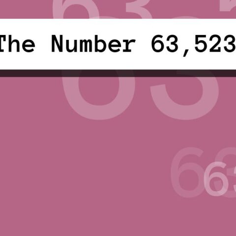 About The Number 63,523